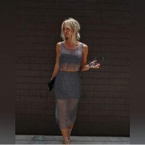 Vici Rhinestone Maxi Skirt